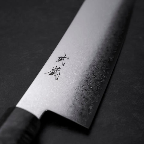 Gyuto VG-10 Damas Manche en Bouleau Gris 210mm-[Musashi]-[Couteaux de cuisine japonais]