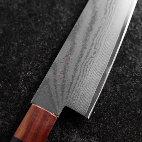 Gyuto VG-10 Damas Manche en Ébène et Bois de Rose 180mm-[Musashi]-[Couteaux de cuisine japonais]