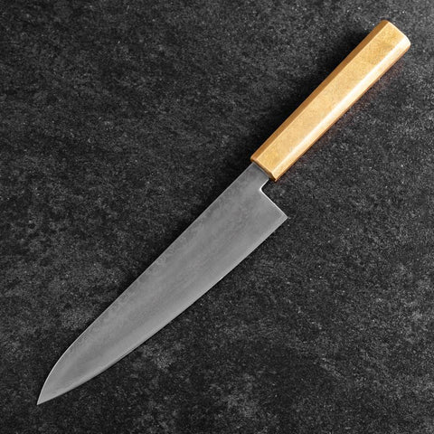 Gyuto VG-10 Damas Manche en Feuille D'Or 210mm-[Musashi]-[Couteaux de cuisine japonais]