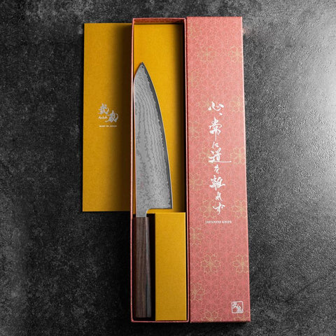 Gyuto VG-10 Damas Manche en Frêne 210mm-[Musashi]-[Couteaux de cuisine japonais]