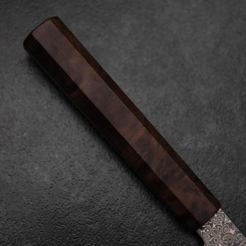 Gyuto VG-10 Damas Marron Manche en Bois de Bouleau 210mm-[Musashi]-[Couteaux de cuisine japonais]
