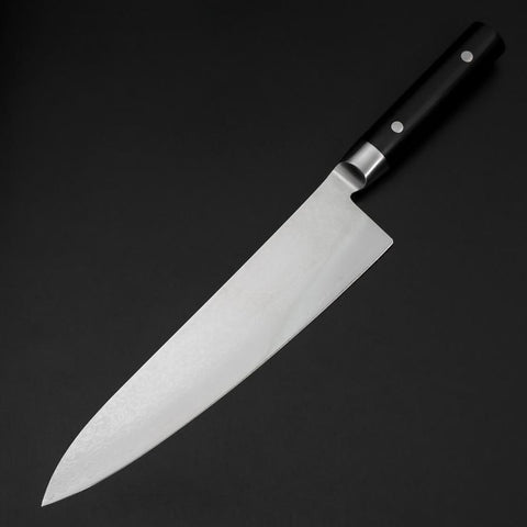 Gyuto VG-10 Damas Oval Noir Manche Occidental 235mm-[Musashi]-[Couteaux de cuisine japonais]