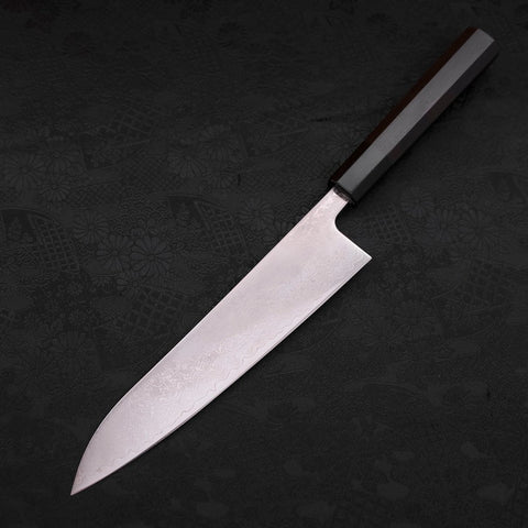 Gyuto VG-10 Damascus Black Buffalo Ebony Handle 210mm (8.3”)-[Musashi]-[Japanese-Kitchen-Knives]