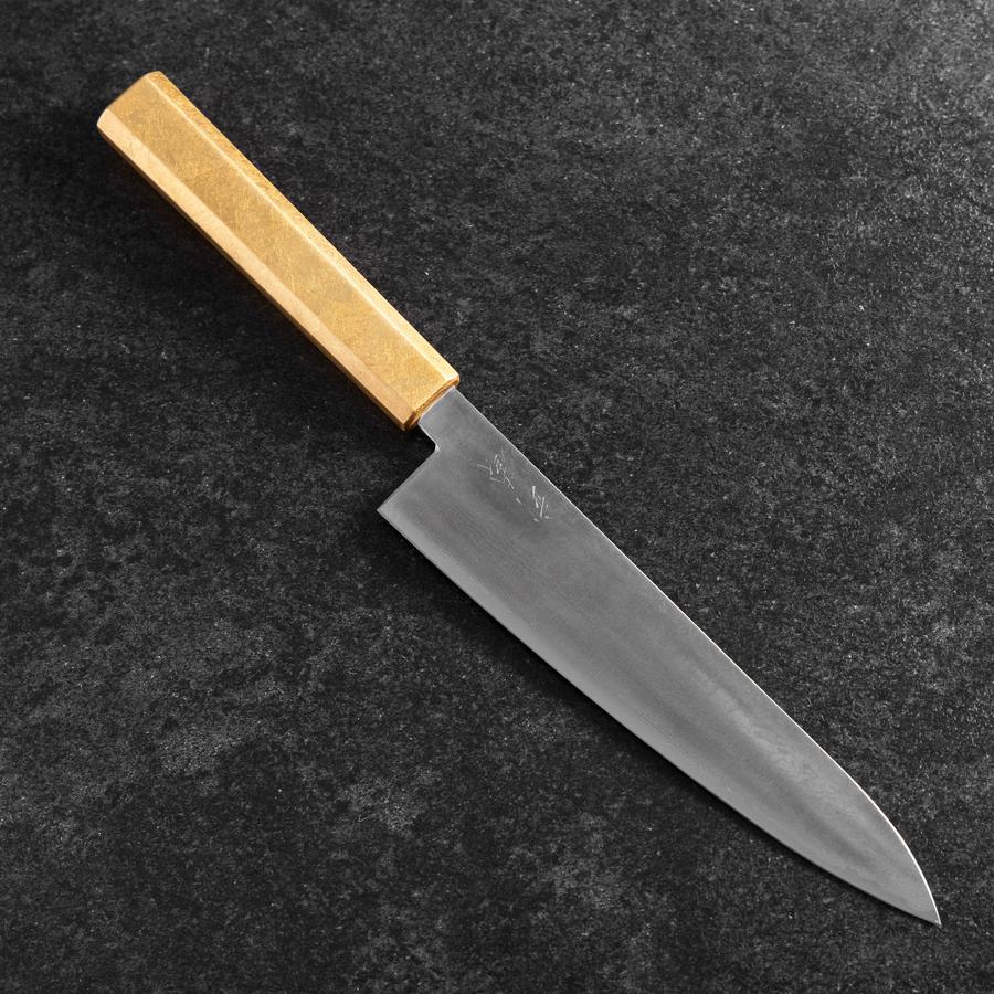 Gyuto VG-10 Damascus Gold Leaf Handle 210mm (8.3”)-[Musashi]-[Couteaux de cuisine japonais]