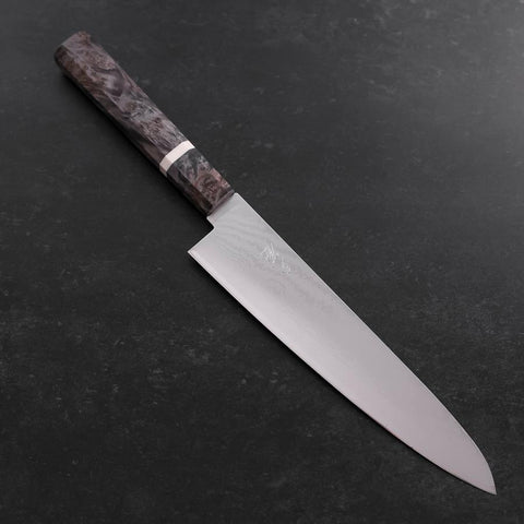 Gyuto VG-10 Damascus Maple Grey Handle 210mm-[Musashi]-[Couteaux de cuisine japonais]
