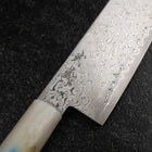 Gyuto VG-10 Damascus Ocean White Blue Handle 210mm (8.3”)-[Musashi]-[Couteaux de cuisine japonais]