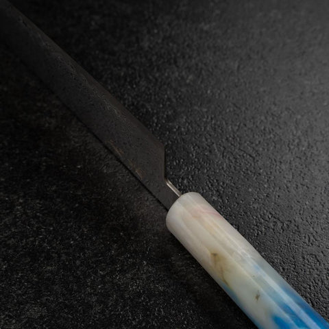 Gyuto VG-10 Damascus Ocean White Blue Handle 210mm (8.3”)-[Musashi]-[Couteaux de cuisine japonais]