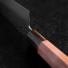Gyuto VG-10 Miroir Tsuchime Damas Manche en Buffle et Érable Rose clair 210mm-[Musashi]-[Couteaux de cuisine japonais]