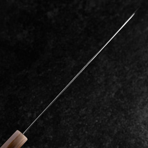 Gyuto VG-10 Miroir Tsuchime Damas Manche en Buffle et Érable Rose foncé 240mm-[Musashi]-[Couteaux de cuisine japonais]