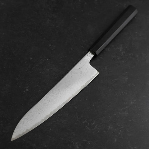 Gyuto VG-10 Nickel Damas Manche en Buffle et Ébène 210mm-[Musashi]-[Couteaux de cuisine japonais]