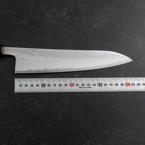 Gyuto VG-10 Nickel Damas Manche en Buffle et Ébène 210mm-[Musashi]-[Couteaux de cuisine japonais]