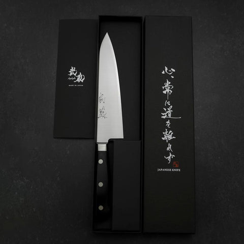Gyuto VG-10 Poli Manche Cerisier Occidental Noir 180mm-[Musashi]-[Couteaux de cuisine japonais]
