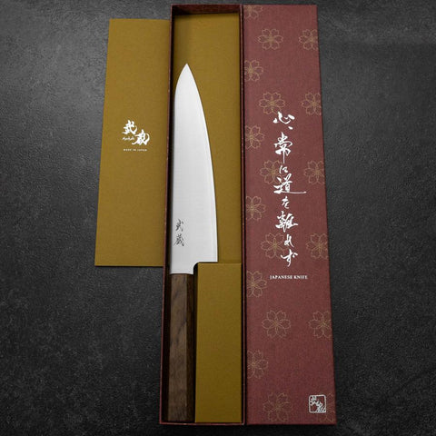 Gyuto VG-10 Poli Manche en Ovangkol 210mm-[Musashi]-[Couteaux de cuisine japonais]