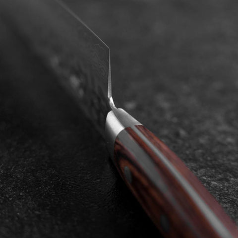 Gyuto VG-10 Tsuchime Damas Manche Occidental 210mm-[Musashi]-[Couteaux de cuisine japonais]