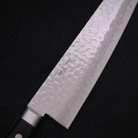 Gyuto VG-10 Tsuchime Damas Manche Occidental Noir 210mm-[Musashi]-[Couteaux de cuisine japonais]