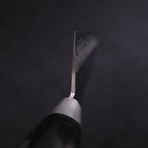 Gyuto VG-10 Tsuchime Damas Manche Occidental Noir 210mm-[Musashi]-[Couteaux de cuisine japonais]