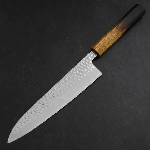 Gyuto VG-10 Tsuchime Damas Manche Yaki Urushi 210mm-[Musashi]-[Couteaux de cuisine japonais]