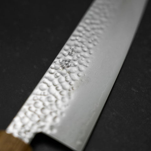 Gyuto VG-10 Tsuchime Damas Manche Yaki Urushi 210mm-[Musashi]-[Couteaux de cuisine japonais]