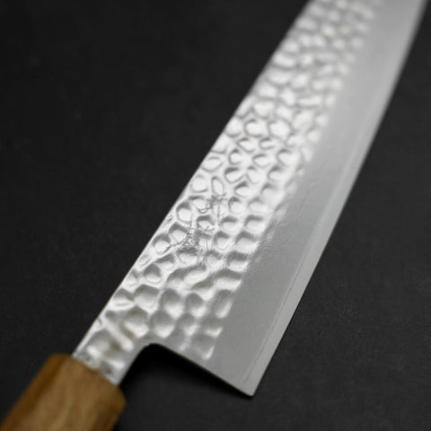 Gyuto VG-10 Tsuchime Damas Manche Yaki Urushi 210mm-[Musashi]-[Couteaux de cuisine japonais]