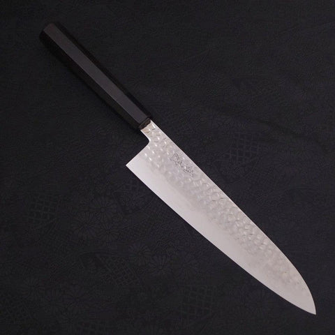 Gyuto VG-10 Tsuchime Damas Manche en Buffle et Ébène 210mm-[Musashi]-[Couteaux de cuisine japonais]