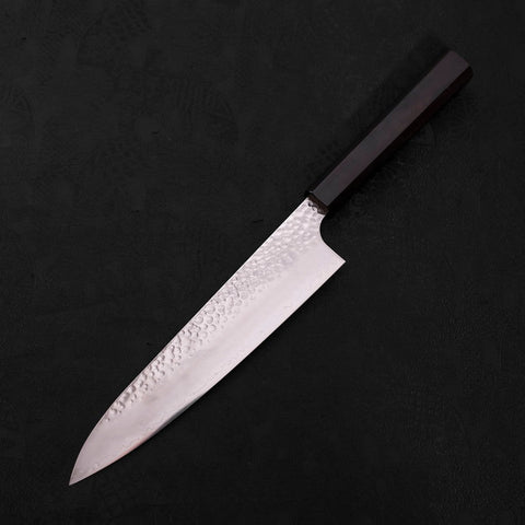 Gyuto VG-10 Tsuchime Damas Manche en Ébène 210mm-[Musashi]-[Couteaux de cuisine japonais]