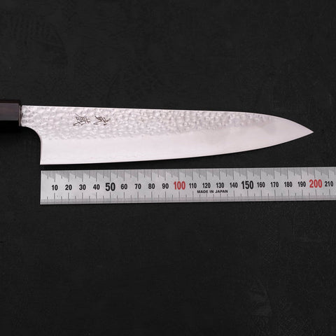 Gyuto VG-10 Tsuchime Damas Manche en Ébène 210mm-[Musashi]-[Couteaux de cuisine japonais]