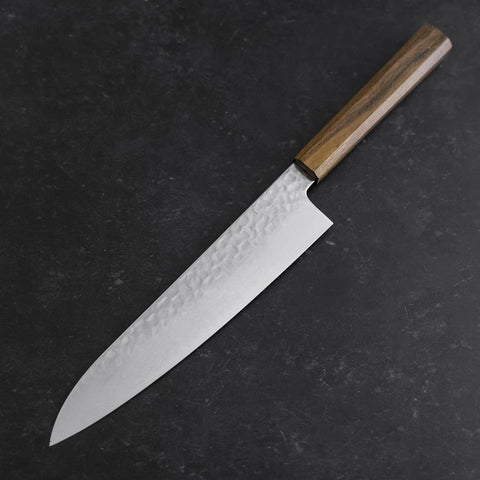 Gyuto VG-10 Tsuchime Damas Manche en Frêne 210mm-[Musashi]-[Couteaux de cuisine japonais]
