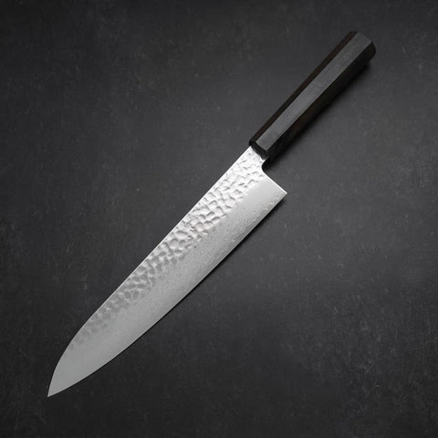 Gyuto VG-10 Tsuchime Damas Manche en Frêne 240mm-[Musashi]-[Couteaux de cuisine japonais]