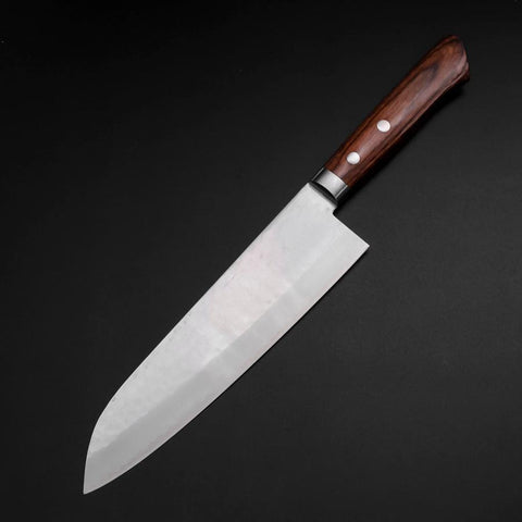 Gyuto VG-10 Tsuchime Manche Occidental Oval en Acajou 180mm-[Musashi]-[Couteaux de cuisine japonais]