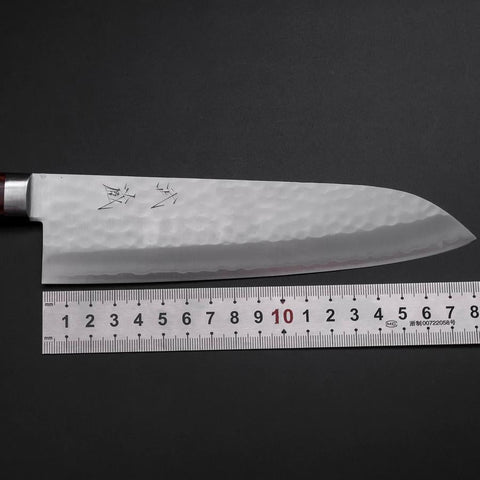 Gyuto VG-10 Tsuchime Manche Occidental Oval en Acajou 180mm-[Musashi]-[Couteaux de cuisine japonais]