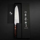 Gyuto VG-10 Tsuchime Manche Occidental Oval en Acajou 180mm-[Musashi]-[Couteaux de cuisine japonais]