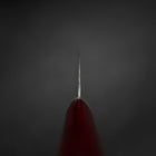 Gyuto VG-10 Tsuchime Manche Occidental Rouge 185mm-[Musashi]-[Couteaux de cuisine japonais]