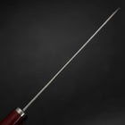Gyuto VG-10 Tsuchime Manche Occidental Rouge 185mm-[Musashi]-[Couteaux de cuisine japonais]