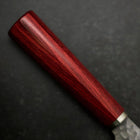 Gyuto VG-10 Tsuchime Manche Occidental Rouge 185mm-[Musashi]-[Couteaux de cuisine japonais]