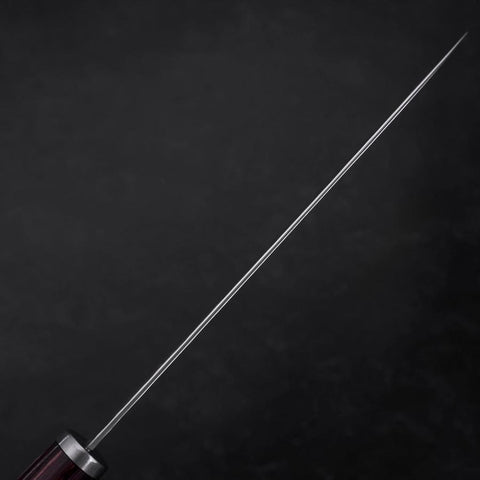 Gyuto VG-10 Tsuchime Manche Oval Rouge 180mm-[Musashi]-[Couteaux de cuisine japonais]