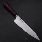 Gyuto VG-10 Tsuchime Manche Oval Rouge 180mm-[Musashi]-[Couteaux de cuisine japonais]