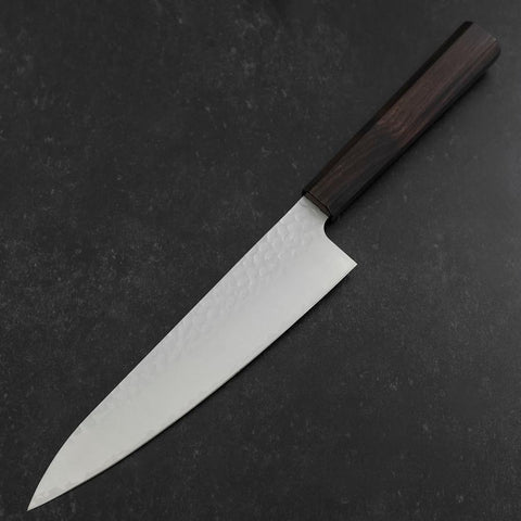 Gyuto VG-10 Tsuchime Manche en Ébène 200mm-[Musashi]-[Couteaux de cuisine japonais]