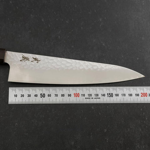 Gyuto VG-10 Tsuchime Manche en Ébène 200mm-[Musashi]-[Couteaux de cuisine japonais]