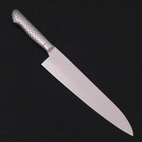 Gyuto VG-5 Poli Inox Intégral Manche Occidental 240mm-[Musashi]-[Couteaux de cuisine japonais]