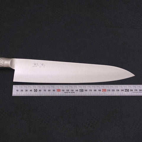 Gyuto VG-5 Poli Inox Intégral Manche Occidental 270mm-[Musashi]-[Couteaux de cuisine japonais]