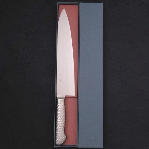 Gyuto VG-5 Poli Inox Intégral Manche Occidental 270mm-[Musashi]-[Couteaux de cuisine japonais]