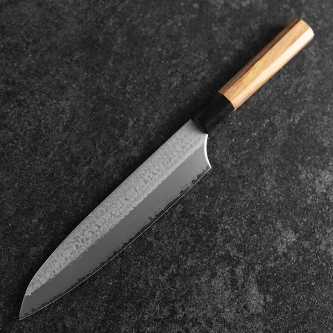 Gyuto VG-5 Tsuchime Buffalo Bubinga Handle 210mm (8.3”)-[Musashi]-[Japanese-Kitchen-Knives]