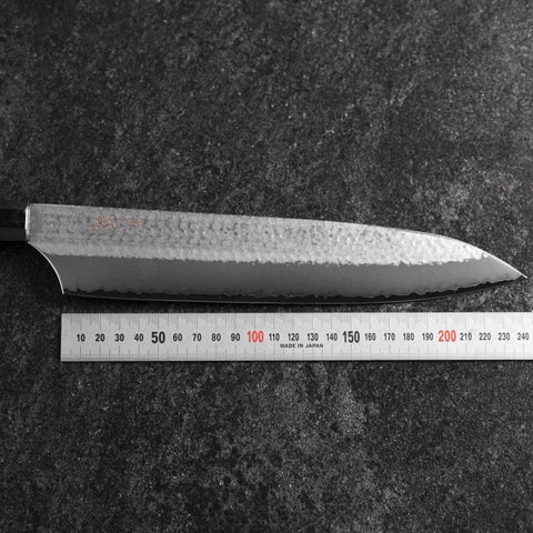 Gyuto VG-5 Tsuchime Buffalo Bubinga Handle 240mm (9.4”)-[Musashi]-[Japanese-Kitchen-Knives]