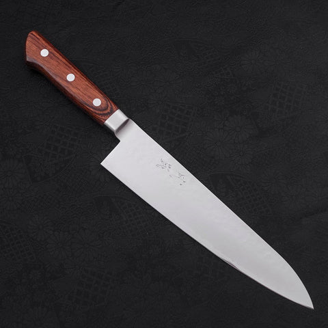 Gyuto VG-5 Tsuchime Manche Occidental Marron 210mm-[Musashi]-[Couteaux de cuisine japonais]