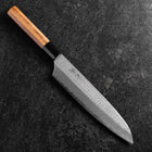 Gyuto VG-5 Tsuchime Manche en Buffle et Bubinga 210mm-[Musashi]-[Couteaux de cuisine japonais]