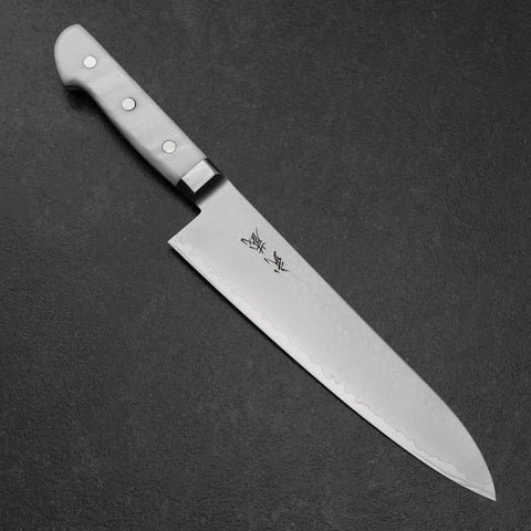 Gyuto VG-5 Tsuchime Manche en Marbre Blanc 210mm-[Musashi]-[Couteaux de cuisine japonais]