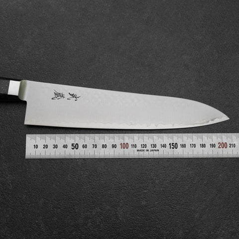 Gyuto VG-5 Tsuchime Manche en Marbre Noir 210mm-[Musashi]-[Couteaux de cuisine japonais]