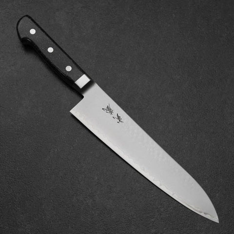 Gyuto VG-5 Tsuchime Manche en Marbre Noir 210mm-[Musashi]-[Couteaux de cuisine japonais]