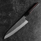 Gyuto White Steel #1 Kurouchi Tsuchime Manche en Buffle et Ébène 210mm-[Musashi]-[Couteaux de cuisine japonais]