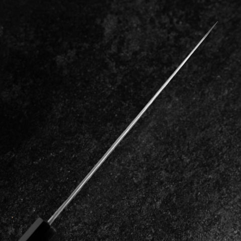 Gyuto White Steel #1 Kurouchi Tsuchime Manche en Buffle et Ébène 210mm-[Musashi]-[Couteaux de cuisine japonais]